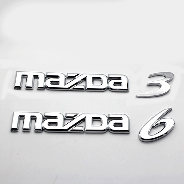 Tem Logo Chữ Nổi MAZDA Dán Trang Trí Xe ( MAZDA 3 - MAZDA 6)