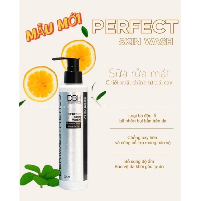 Sữa rửa mặt DBH Perfect Skin Wash 177ml