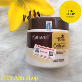 Kem hấp - ủ- xả phục hồi tóc collagen karseell maca dạng hũ 500 ml