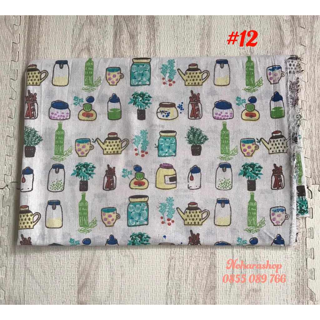 1m Vải CanVas, Vải Thô Bố Hoạ Tiết Độc Đáo Dùng Làm Phông Nền Chụp Ảnh, Đồ HandMade