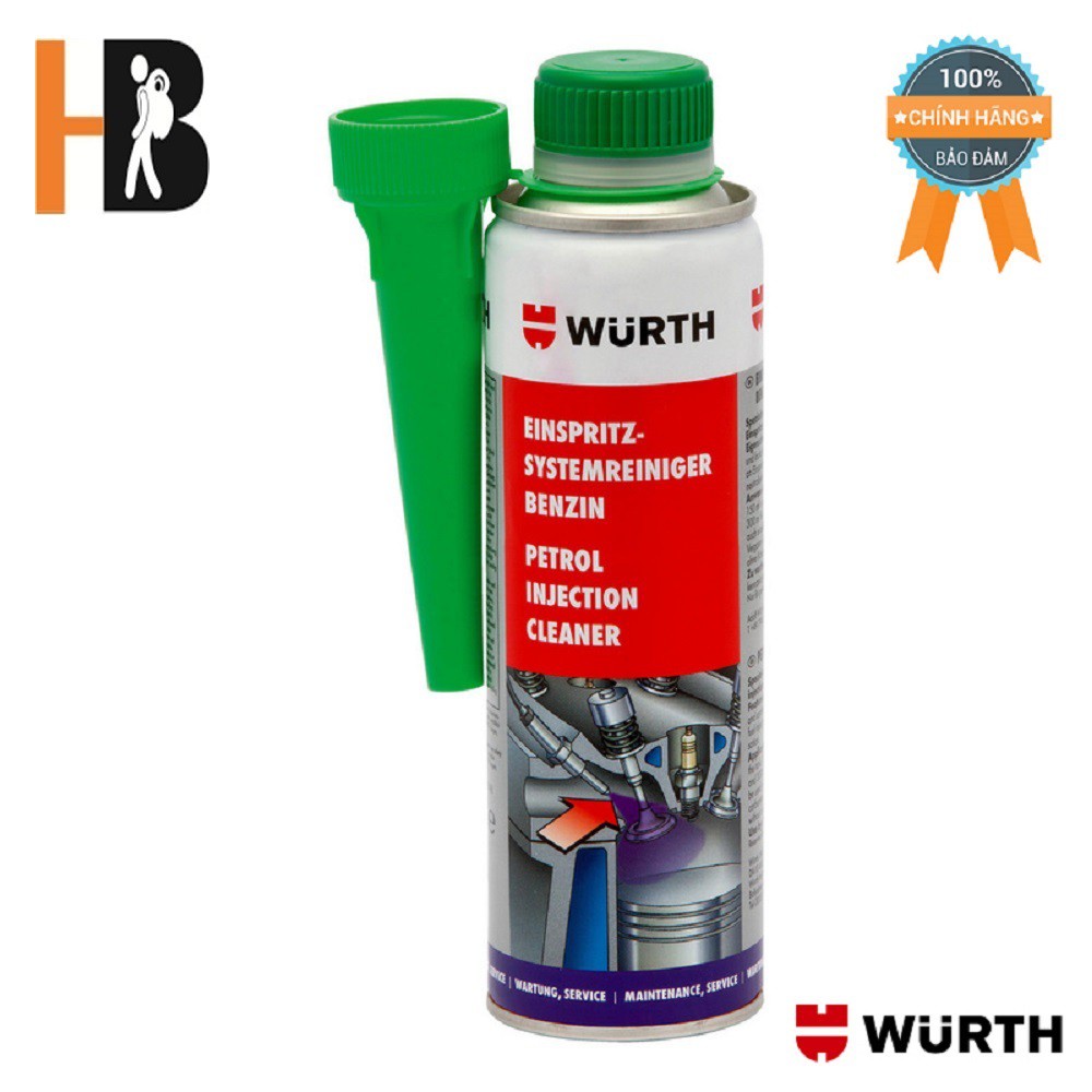 Súc béc xăng WURTH Petrol Injection System Cleaner 300ml | HIBUCENTER |