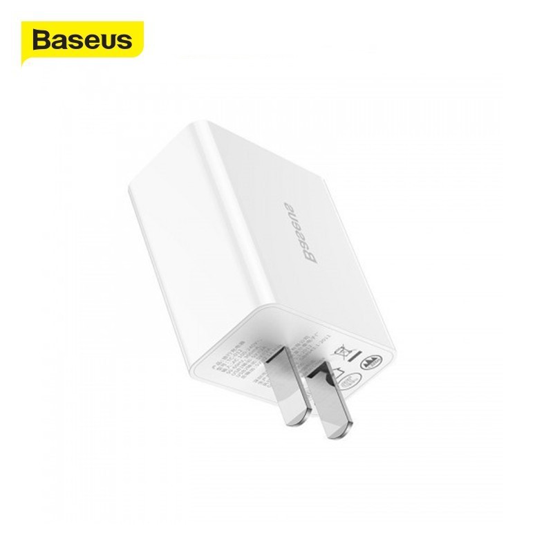 Củ sạc nhanh Baseus 2 cổng USB 10.5W 5V 2A cho iPhone Samsung Oppo Xiaomi