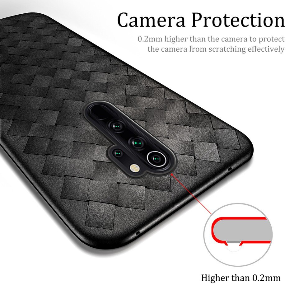 Ốp Điện Thoại TPU Mềm Siêu Mỏng Kiểu Dệt Gợn Sóng Cho Xiaomi Redmi Note 9 9S 9Pro Max Redmi 9 9A 9C 8 8A K20 K30 Note 8 Pro