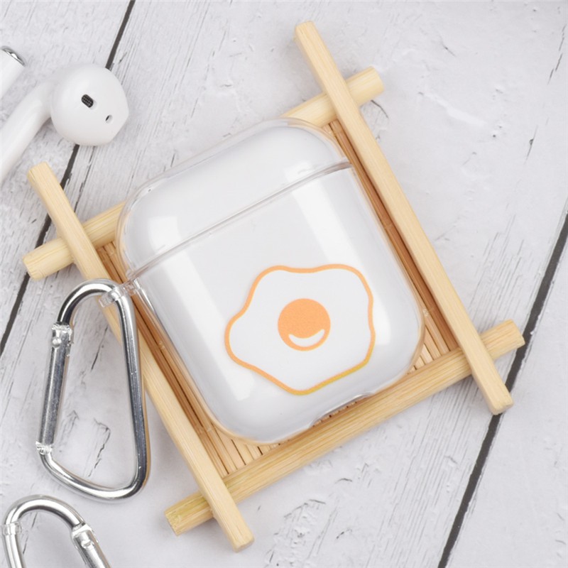 Vỏ bảo vệ hộp sạc tai nghe Airpods 1 2 bằng nhựa cứng trong suốt họa tiết trái cây dưa hấu bơ dễ thương