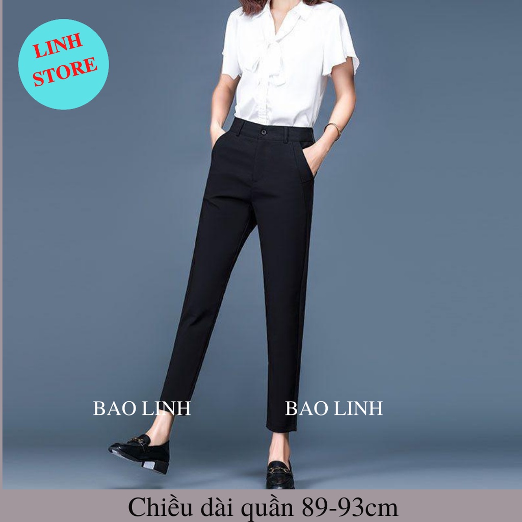 Quần Bigsize Nữ Linh Store Dáng Baggy Nữ Công Sở Cạp Chun Lưng Cao Chất Liệu Tuyết Mưa Vitex Mặc Đi Làm Đi Học M889