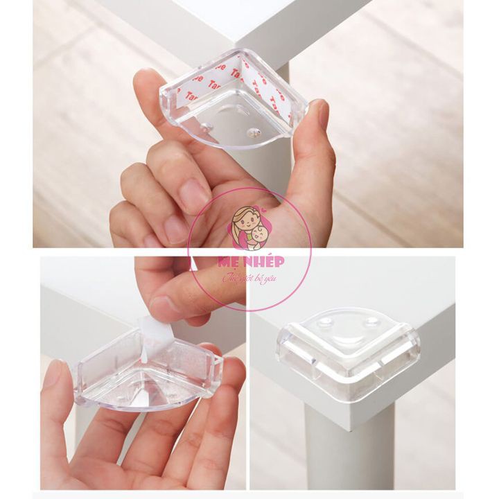 Miếng Bọc Góc Bàn Bịt Cạnh Bàn Silicon Góc Vuông An Toàn Cho Bé