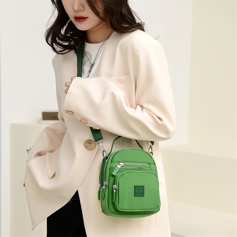 Túi Đeo Vai Vải Canvas Cỡ Nhỏ Thiết Kế Dễ Thương Cho Nữ