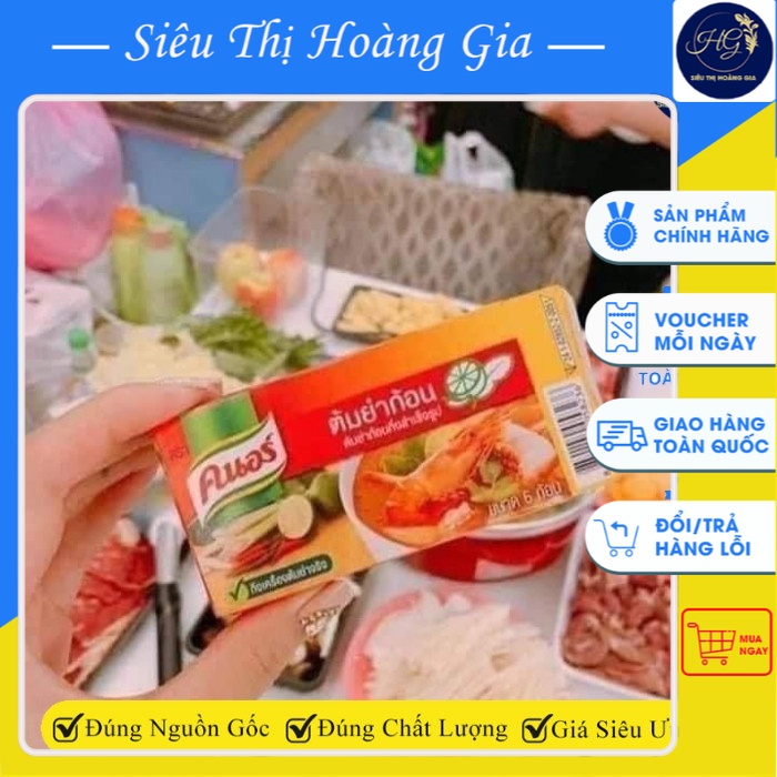 Viên gia vị lẩu Tomyum Thái Lan hộp 6 viên