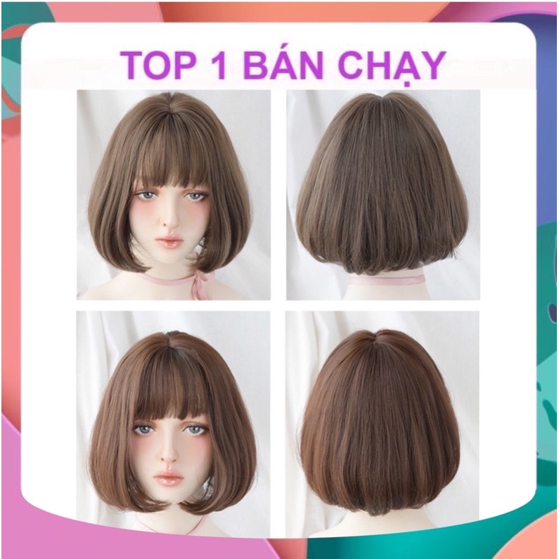 TÓC GIẢ BỘ NGẮN CỤP NHẸ TẶNG LƯỚI TRÙM