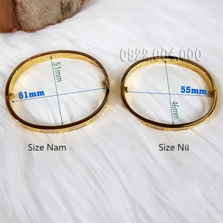 Vòng tay nữ, vòng tay nam đính 3 hàng đá cực sang.