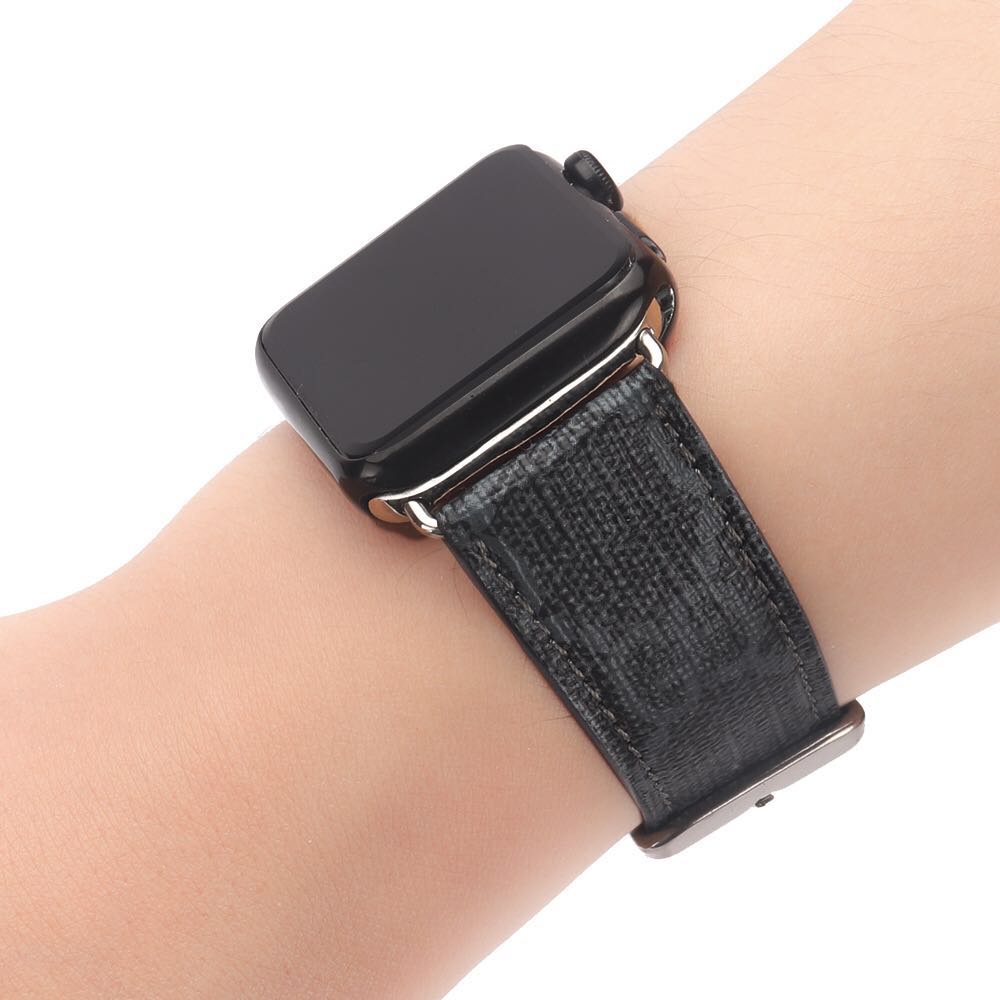 Dây Đồng Hồ Thể Thao Bằng Da PU Họa Tiết GUCCI Cho iWatch Series 3 4 5 6 7