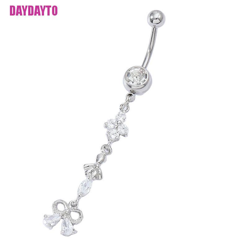 1 Khuyên Rốn Hình Bướm Đính Pha Lê Helix