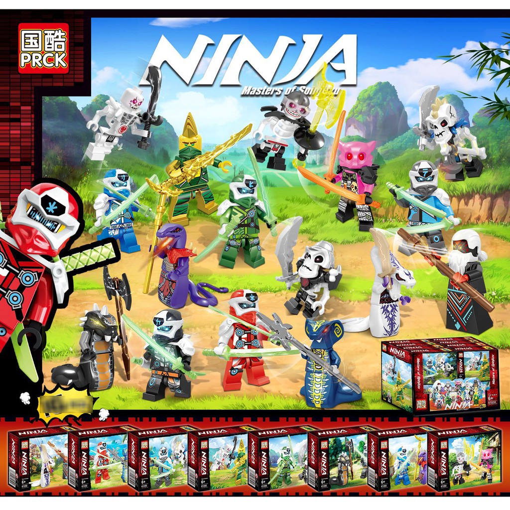 Bộ 16 nhân vật minifigures Ninjago PRCK 61050