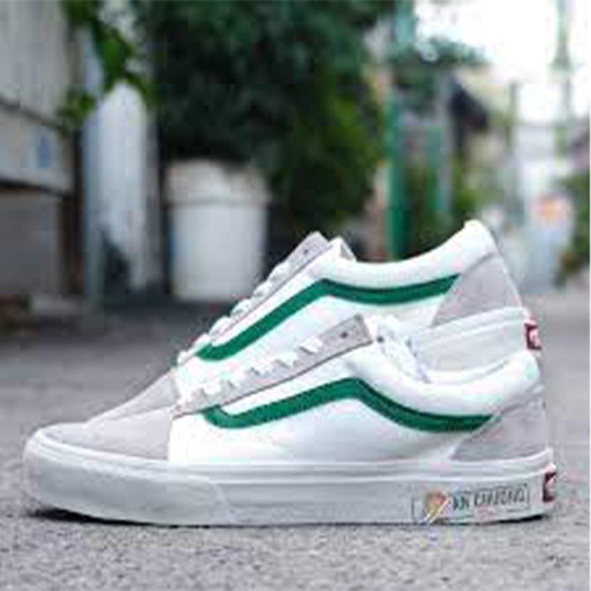 Giày thể thao  old Skool trắng sóng xanh  Cho Cả Nam Và Nữ / Hotgirl99 | BigBuy360 - bigbuy360.vn