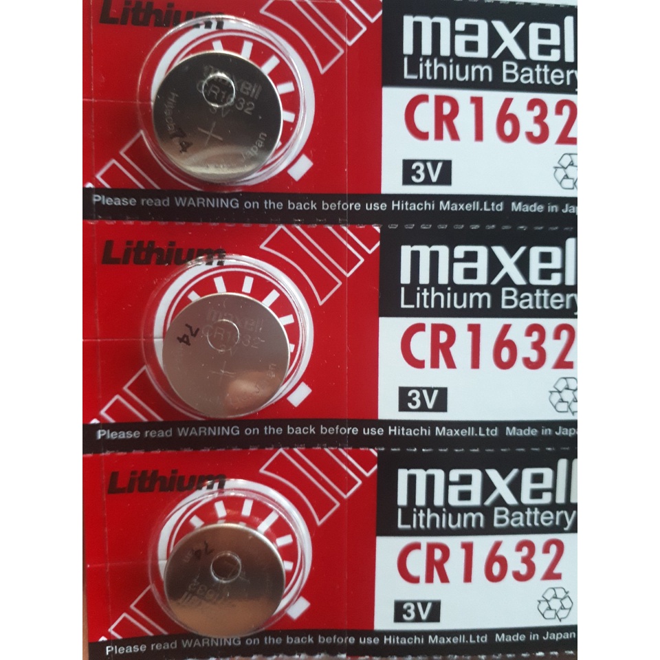 Vĩ 1 Viên Pin CR1632 Maxell chính hãng, Pin 3V Lithium
