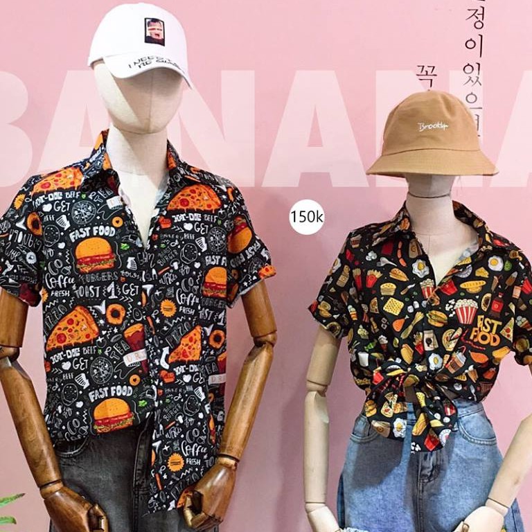 ÁO SƠ MI HỌA TIẾT BÁNH