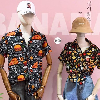 ÁO SƠ MI HỌA TIẾT BÁNH
