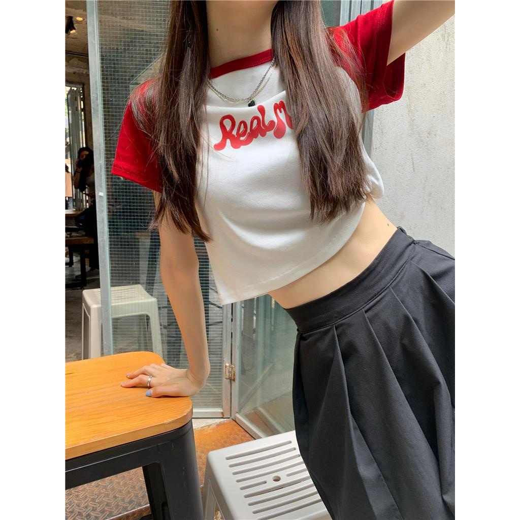 Áo Thun Ngắn Tay Dáng Ôm In Chữ Thời Trang 63930