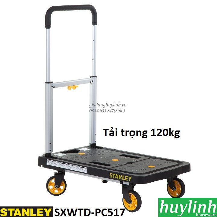 Xe kéo đẩy hàng 4 bánh gấp gọn Stanley SXWTD-PC517 - tải trọng 120kg