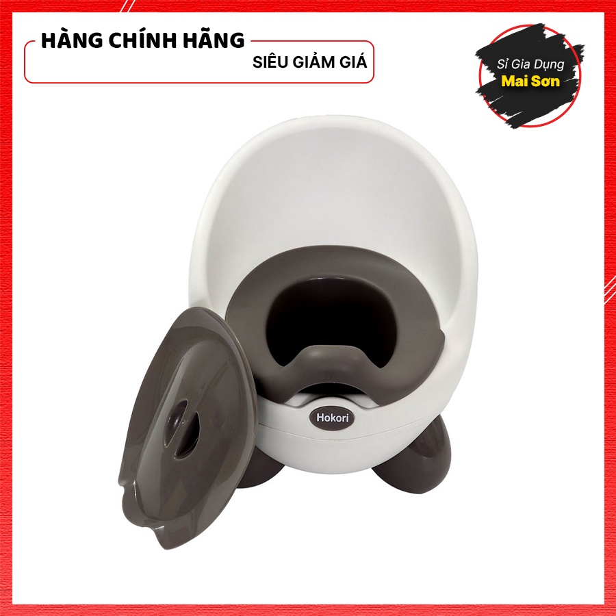 Bô Cho Bé Đi Vệ Sinh Bô Gấu HOKORI Nhựa Việt Nhật Cao Cấp Giúp Bé Tập Đi Vệ Sinh Có Ngăn Chứa Tháo Lắp Dễ Dàng