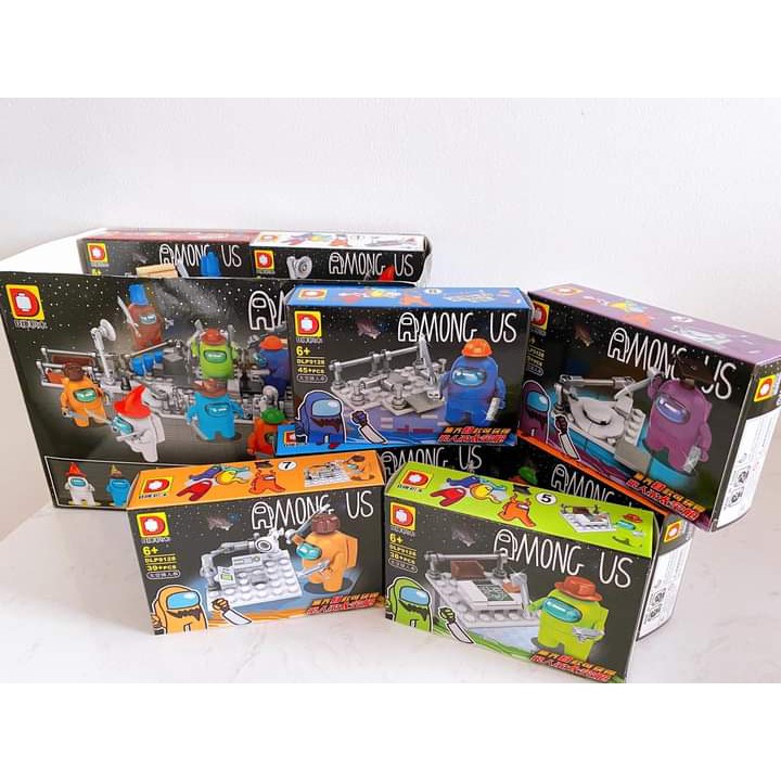 [Mã LIFE1404ALL50K giảm 10% đơn 200K] Xếp hình lắp ráp lắp ghép Among US gồm 8 hộp nhỏ