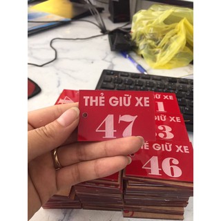 Thẻ xe mica kt 5*7cm, 5*10cm