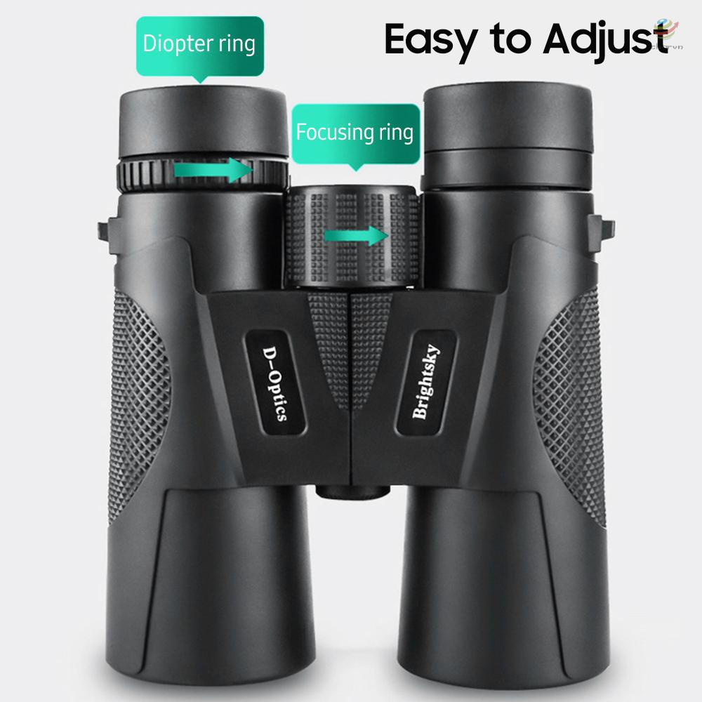 Ống Nhòm 12X42 HD Tầm Nhìn Ban Đêm BAK4 Có Vòng Nhẫn Dành Cho Chim Săn Bắn