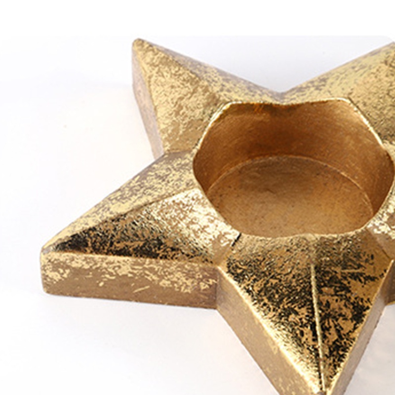 Khay Giá Đỡ Nến Hình Trăng Sao Chất Liệu Resin Phong Cách Bắc Âu