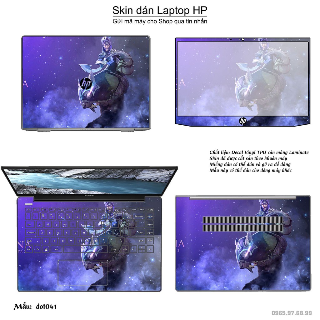 Skin dán Laptop HP in hình Dota 2 nhiều mẫu 7 (inbox mã máy cho Shop)