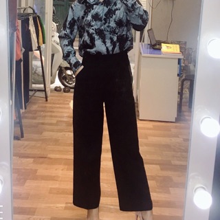 Quần culottes lưng cạp cao