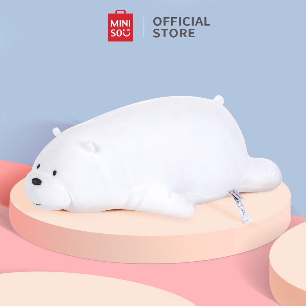 Miniso Gấu bông nằm We Bare Bears Ice Bear