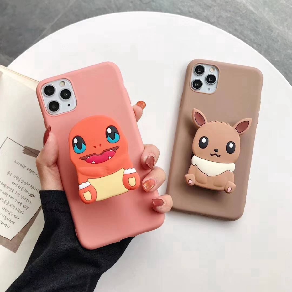 Ốp điện thoại silicon mềm giá đỡ hình Pokemon cho Huawei Nova 3i 2i 4i 3 5I Pro Nova 6 Se P40 Lite