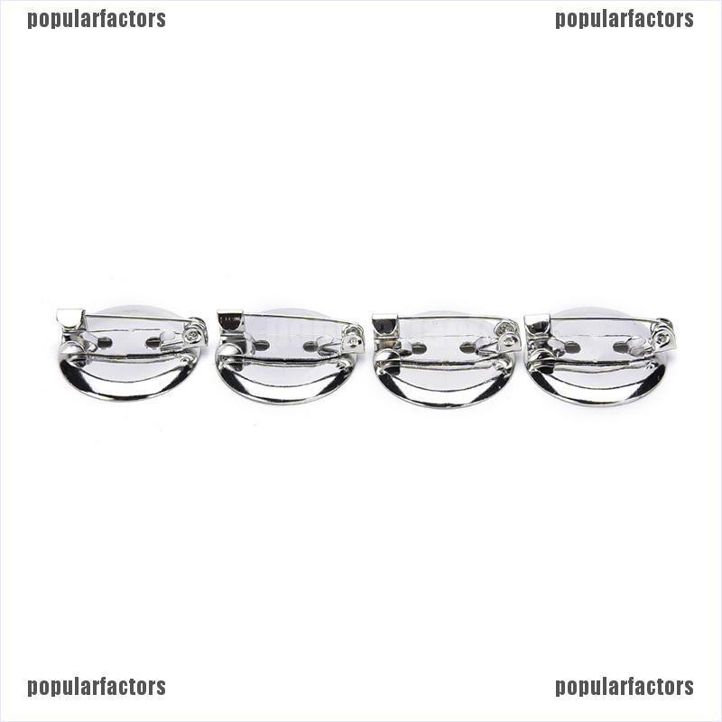 Set 10 ghim cài mạ bạc thiết kế đơn giản thời trang