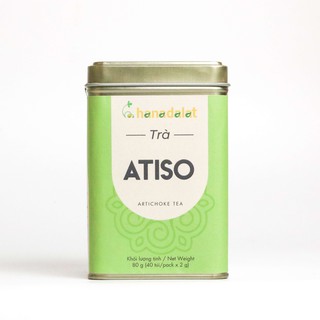 Hana Dalat Trà Atiso Túi Lọc - 80gr - lon thiếc-  được làm từ vùng nguyên liệu canh tác theo hướng hữu cơ tại Đà Lạt