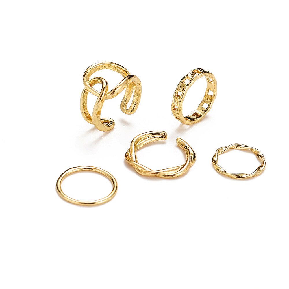 Set 5 nhẫn đeo khớp ngón tay thời trang cho nữ