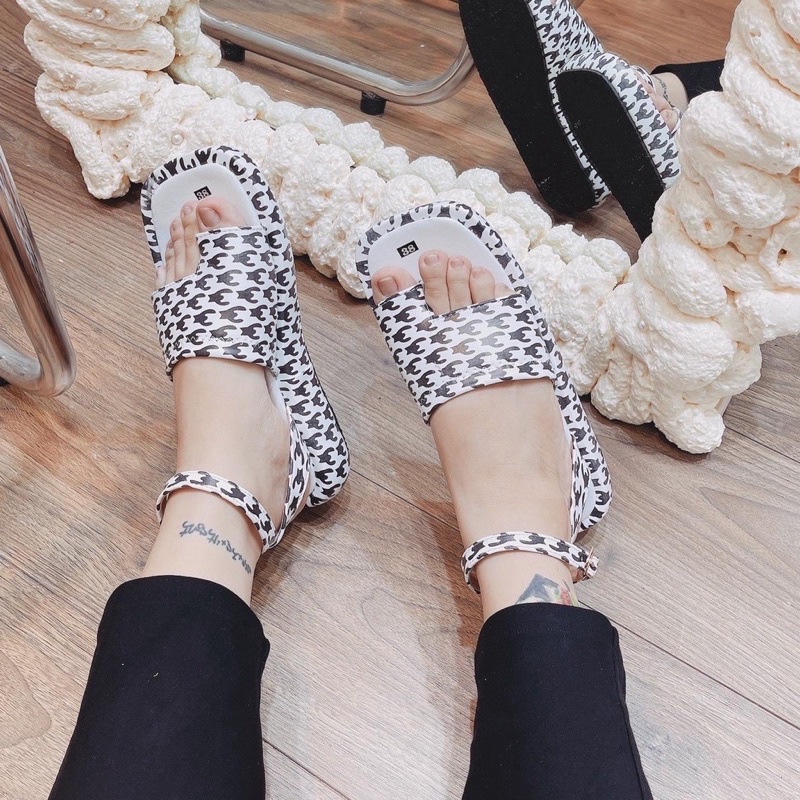 Sandal xỏ ngón MAILIAA đế xuồng 3 phân siêu nhẹ quai bảng in họa tiết