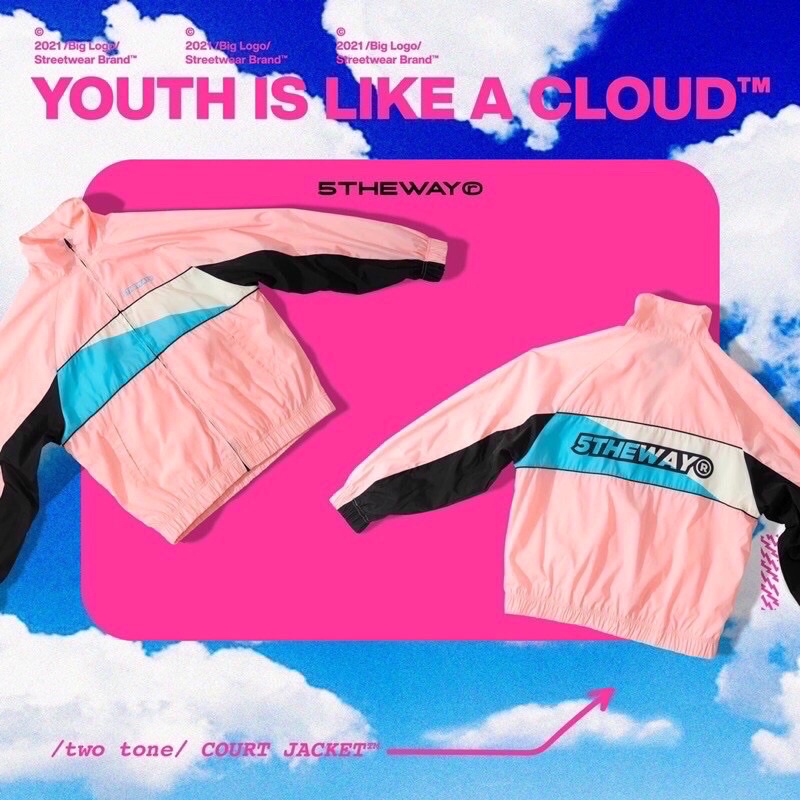 Áo Khoác 5THEWAY /two tone/ COURT JACKET - CRYSTAL ROSE