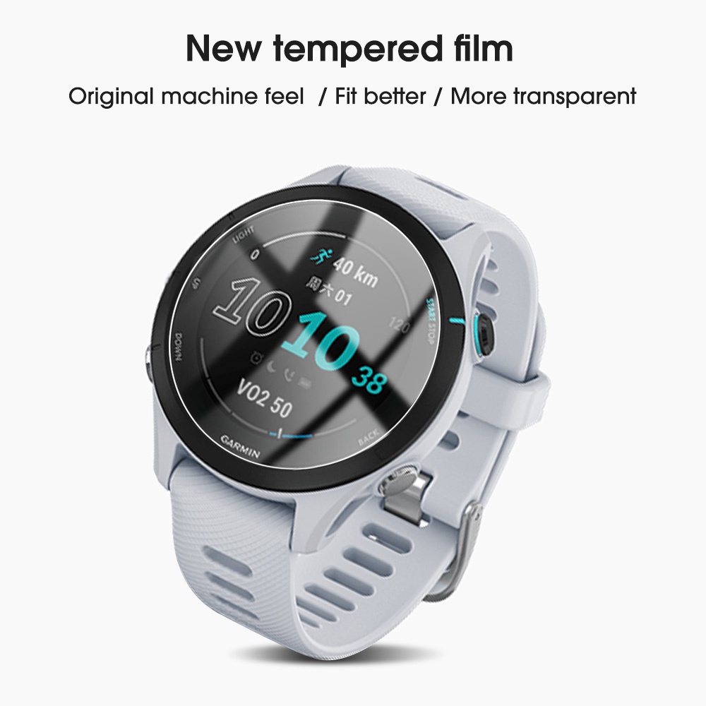 Kính Cường Lực HD Trong Suốt Bảo Vệ Toàn Màn Hình Chống Nứt Cho Garmin Forerunner 255s