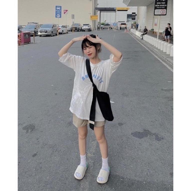 [SIÊU HOT] Sét Áo Thun AMUNITS Kèm Quần Short Kaki Unisex Form RỘng Mặc Mùa Hè Siêu Mát( Hàng Có Sẵn Ảnh Thật)