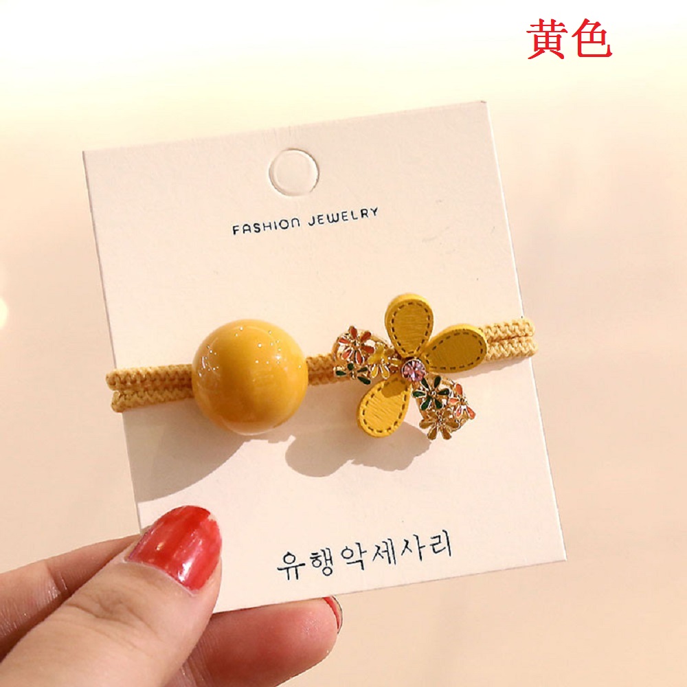 Dây Buộc Tóc Co Giãn Đính Hoa Xinh Xắn Cho Nữ