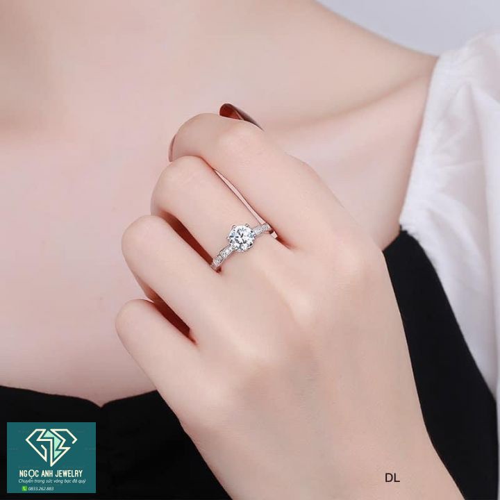 Nhẫn bạc nữ, thiết kế đốt trúc, kiểu dáng mới độc đáo -Bạc Ngọc Anh