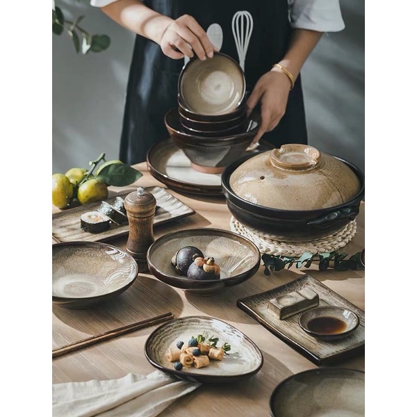 - Bộ bát sứ nâu trầm Nhật Bản cao cấp