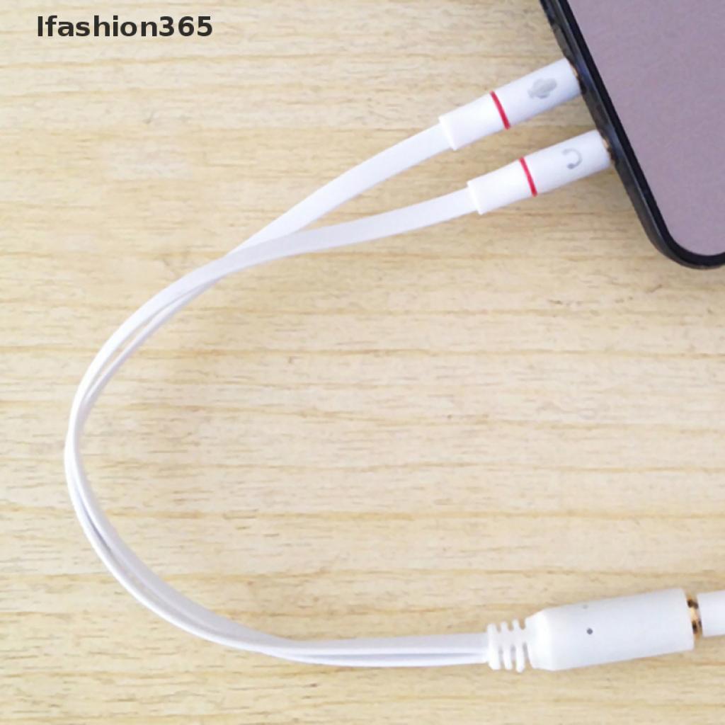 Đầu chia cáp hình chữ Y 3.5mm chuyển từ 2 chốt cắm sang 1 ổ cắm cho tai nghe/ micro