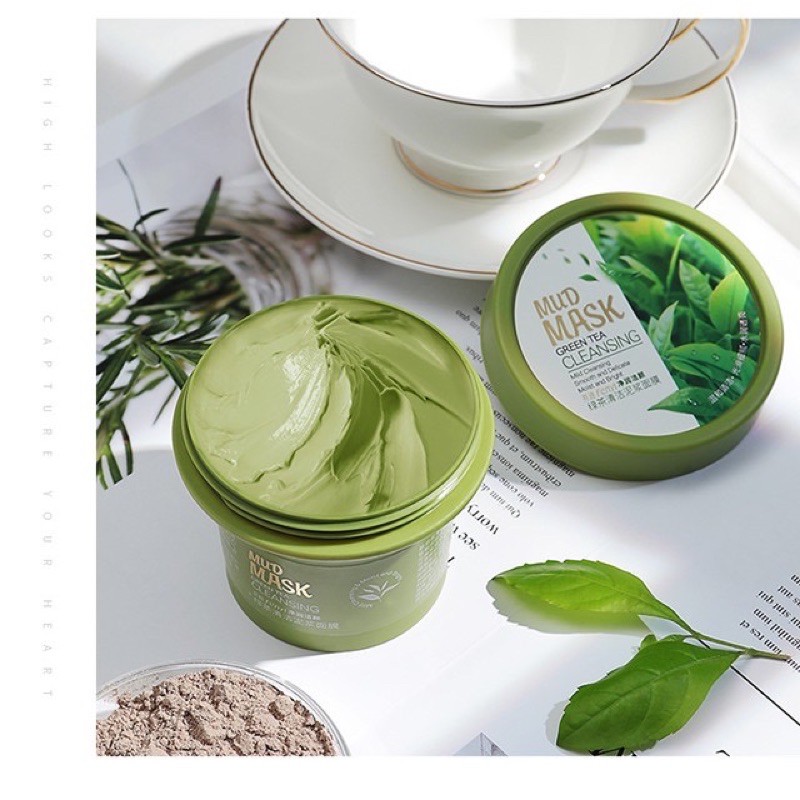 Mặt Nạ Bùn Trà Xanh Mud Mask Green Tea Fenyi Làm Sạch Mụn Đầu Đen Kiềm Dầu Làm Sáng Da 100g