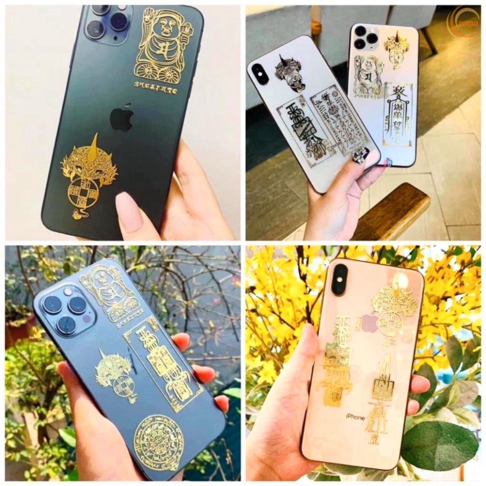Linh phù dán điện thoại cầu tài lộc, công danh, may mắn, tình duyên