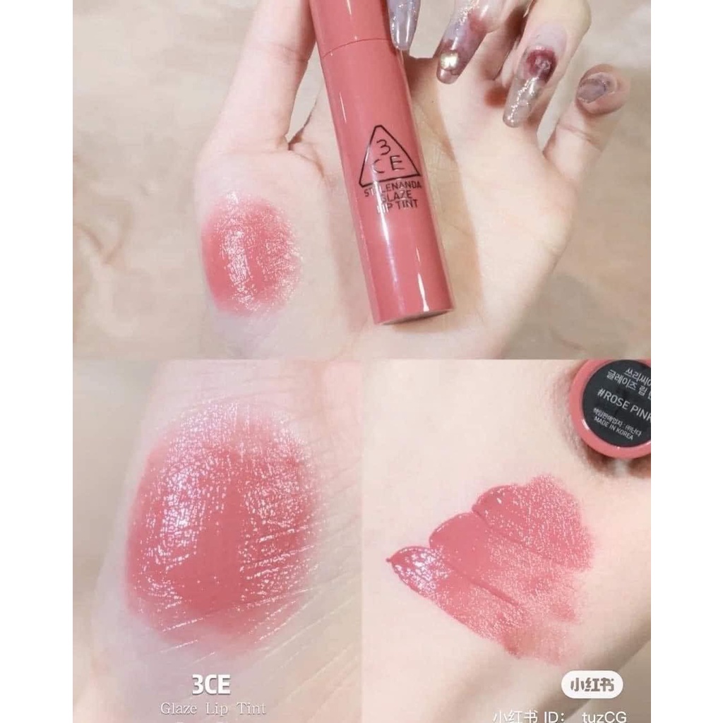 Son 3CE Glaze Lip Tint New Motion - Son Tint Bóng 3CE Cho Đôi Môi Mọng Nước 5g BREAK ME Vintage Bouquet [ Bebeauskinshop