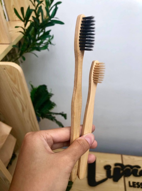 Bàn chải tre lông vừa  Limart