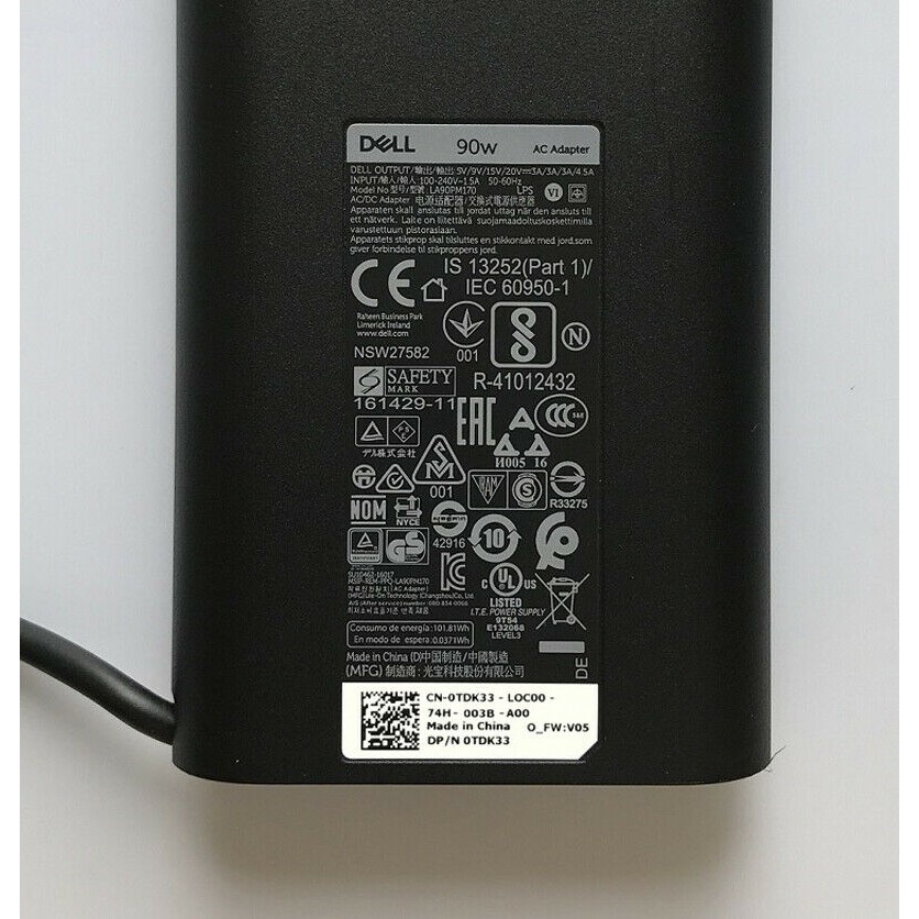 Sạc Laptop Dell Latitude 5280 5285 5289 5470 5480 5580 45w/ 65w / 90W Type-C USB-C