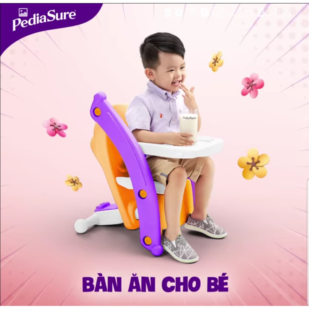 BỘ BÀN ĂN KẾT HỢP BẬP BÊNH CHO BÉ QUÀ TẶNG TỪ SỮA PEDIASURE