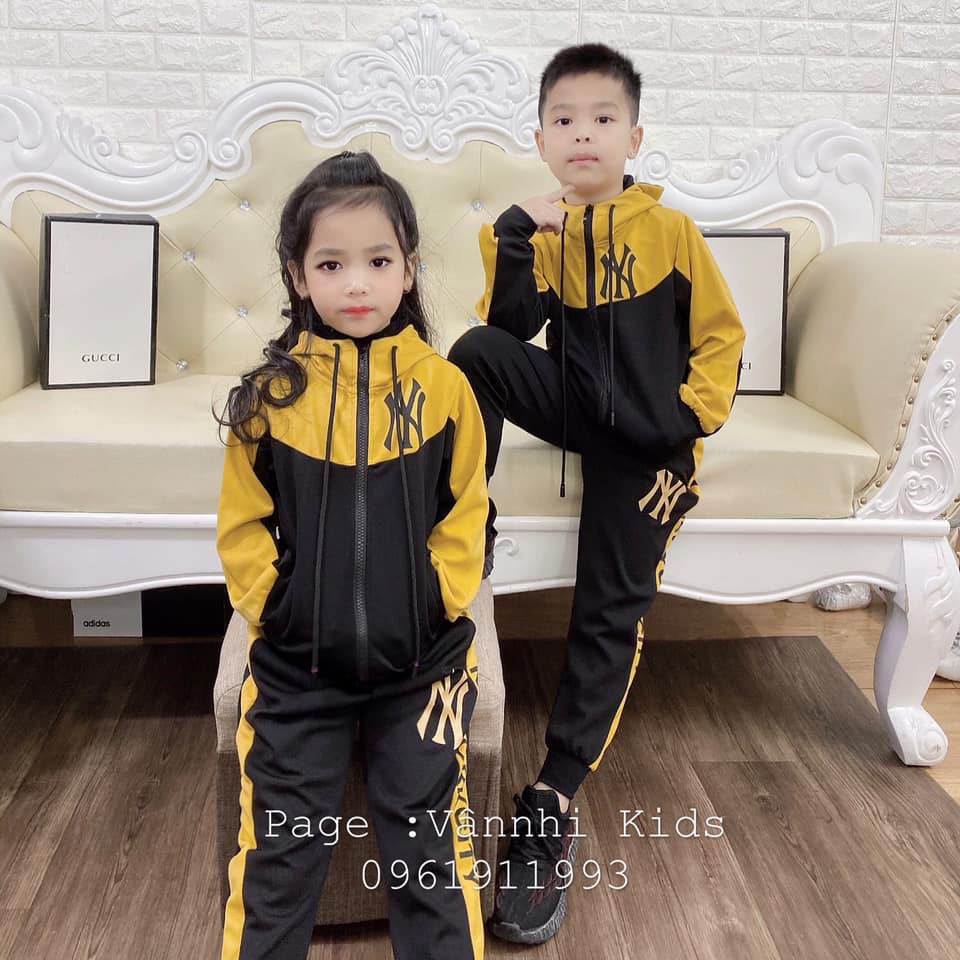 XẢ SET BỘ MẸ BÉ ĐEN PHỐI VÀNG